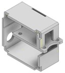 CAD model of the wearable device: a) main enclosure; b) cover; c) IMU module housing