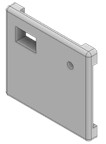 CAD model of the wearable device: a) main enclosure; b) cover; c) IMU module housing