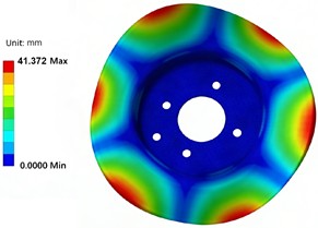The first four modal shapes