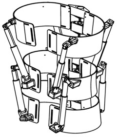 Conceptual model of the spine exoskeleton