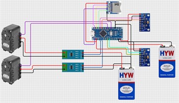 Electrical scheme of the exoskeleton control system