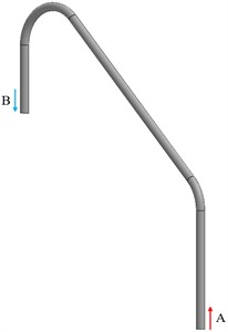 Geometric model of the high-pressure fuel pipe