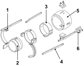 Exploded view of the elbow exoskeleton