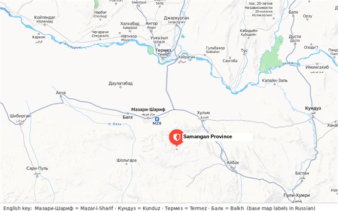 Epicentral map of the earthquake