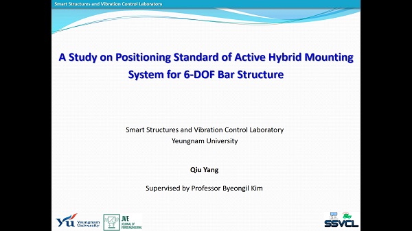 A study on positioning standard of active hybrid mounting system for 6-DOF bar structure