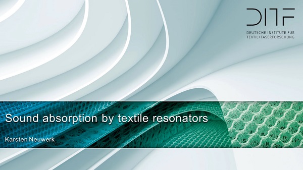 Sound absorption by textile resonators