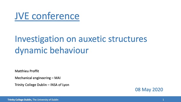 Investigation on auxetic structures dynamic behaviour