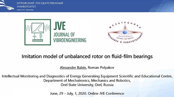 Imitation model of unbalanced rotor on fluid-film bearings