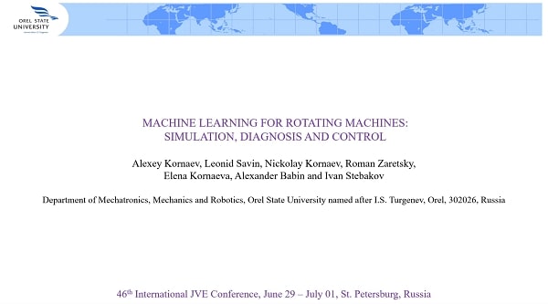 Machine learning for rotating machines: simulation, diagnosis and control