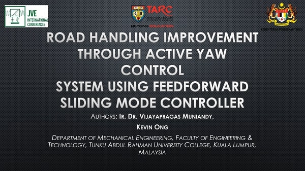 Road handling improvement through active yaw control system using feedforward sliding mode controller