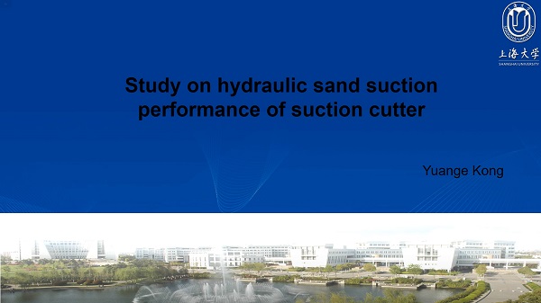 Study on hydraulic sand suction performance of suction cutter