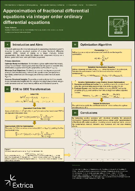 Poster: Approximation of fractional differential equations via integer order ordinary differential equations
