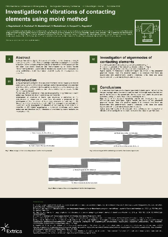 Poster: Investigation of vibrations of contacting elements using moiré method